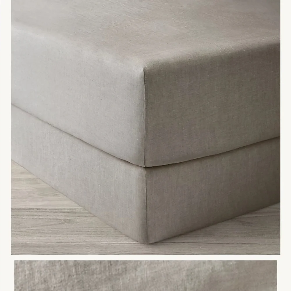 Restoration Hardware Italian vintage washed king box spring cover❤️❤️❤️❤️